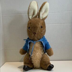 Vintage Eden Toys Peter Rabbit Beatrix Potter Plush 15 Inch Iconic Blue Jacket